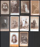 cca 1880-1900 22 db vizitkártya klf műtermekből