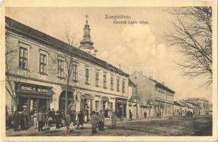 1910 Dunaföldvár, Kossuth Lajos utca, Somló Manó, Rosenberg Ignác üzlete (EK)