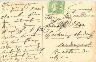 Somogyvár, Gróf Széchenyi Imre kastélya, keleti oldal. Hátoldalon Széchenyi Elsának küldött levél. K...