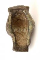 Júnó istennőt ábrázoló római kori bronz fej. 33 mm