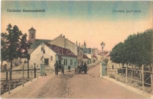 Szentendre, Dumtsa Jenő utca, üzlet, Szerb ortodox templom. Szentendre és Vidéke könyvnyomda kiadása