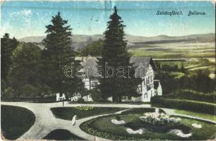 1918 Szliács, Sliac; Bellevue szálloda, nyaraló / hotel, villa (kopott sarkak / worn corners)