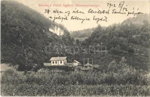 1912 Máramarossziget, Sighetu Marmatiei; Petőfi liget, nyaraló. Benkő Miklós kiadása / park, villa