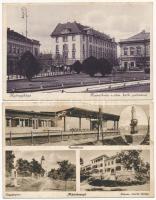 5 db RÉGI magyar városképe lap: Bánk, Máriabesnyő, Nyíregyháza, Kiskunhalas, Balatonfenyves / 5 pre-1945 Hungarian town-view postcards