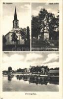 1944 Veresegyház, tópart, római katolikus templom, Hősök szobra