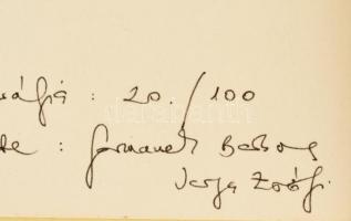 Varga Zsófia (?-?): Baba. Litográfia, papír, jelzett a hátoldalon, üvegezett keretben, 20×9 cm