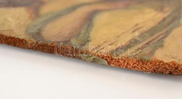 Lotz Károly (1833-1904): Vénusz és Ámor. Olaj, fa, jelzett (karcolt LK), hátoldalán "Lotz Károl...