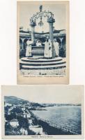 4 db RÉGI olasz városképes lap / 4 pre-1945 Italian town-view postcards: Lido di Venezia, Trieste, Firenze, Trieste