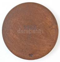 1933. "Pénzintézeti Sportegyletek Ligája" zománcbetétes Br úszó sport emlékérem, hátlapon ...