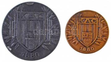 ~1930-1940. "KAC (Kolozsvári Atlétikai Club) - 1880" hadiém sport emlékérem (54mm) + "...