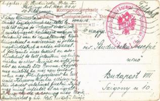 Pola, Pula; Via Minerva / street view + "1914 K.u.K. Festungs-Artillerie-Regiment "Graf Co...