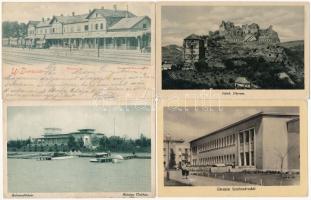 28 db RÉGI történelmi magyar városképes lap, vegyes minőség / 28 pre-1945 town-view postcards from the Kingdom of Hungary, mixed quality