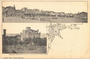 1899 Parenzo, Porec (Istria); Riva, Castello Polesini / shore, castle.