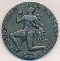 1935. "Bethlen Gábor Polgári Lövész Egyesület" hadifém sport emlékérem (41mm) T:1-