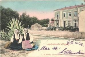 1906 Mali Losinj, Lussinpiccolo; Cigale / Restauration Osternig / restaurant, Croatian folklore. G. P. Budua (EK)