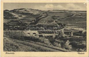 1943 Uzsok, Uzhok; viadukt, vasúti híd. Steinfeld Erzsébet kiadása / viaduct, railway bridge