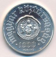 1995. 1000Ft Ag "Pannonhalma 996-1996" kapszulában, tanúsítvánnyal T:BU Adamo EM140