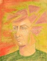 Kondor jelzéssel: Férfi fej. Pasztell, papír, 40×30 cm