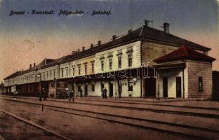 Brassó, Kronstadt, Brasov; vasútállomás / Bahnhof / railway station (EK)
