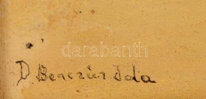 Benczúr jelzéssel: Rózsaszirmok. Olaj, vászon, üvegezett keretben, 21×27 cm