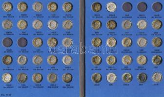 USA 1946-1964. 10c Ag "Roosevelt" 49klf db Whitman-típusú gyűjtőalbumban T:2,2/3