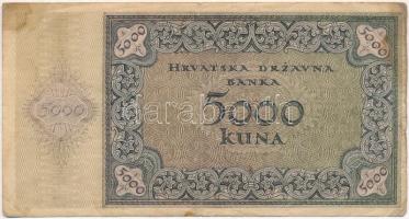 Horvátország 1943. 5000K T:III,III- fo.
Croatia 1943. 5000 Kuna C:F,VG spotted
Krause 14