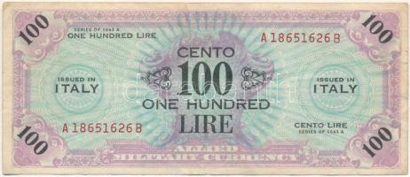 Olaszország / Szövetséges megszállás 1943. 100L T:III Italy / Allied Occupation 1943. 100 Lire C:F Krause M15