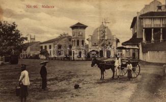 Melaka, Malacca; main square, horse cart, folklore, clock tower (fl)