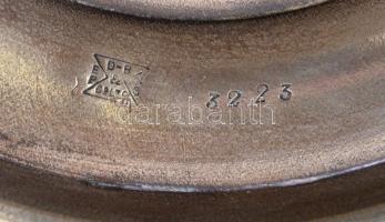 Alpakka aufsatz, áttört peremmel, jelzett (EPNS), m:19,5 cm, d:25 cm