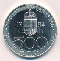 1994. 500Ft Ag "Integráció az EU-ba / Halászbástya" kapszulában, tanúsítvánnyal T:BU