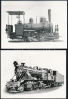 Régi mozdonyok, 3 db modern előhívás, 13×18 és 16×22 cm