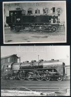 Régi mozdonyok, 3 db modern előhívás, 13×18 és 16×22 cm