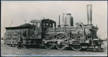 Régi mozdonyok, 3 db modern előhívás, 9×17 és 13×18  cm