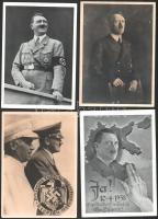 9 db RÉGI motívum képeslap: Adolf Hitler, német nemzetszocialista (náci) propaganda lapok, alkalmi bélyegzésekkel / 9 pre-1950 motive postcards: Hitler, German NS (Nazi) propaganda cards, So. Stpl
