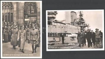 9 db RÉGI motívum képeslap: Adolf Hitler, német nemzetszocialista (náci) propaganda lapok, alkalmi b...