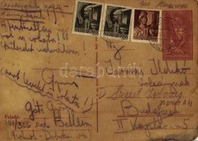 1944 Gáti György zsidó 101/326 KMSZ (közérdekű munkaszolgálatos) levele Jármai Ildikónak a bethleni munkatáborból / WWII Letter from a Jewish labor serviceman sent from the labor camp of Beclean. Judaica (EM)