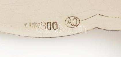 Ezüst(Ag) rózsás tortalapát jelzett, h: 21,5 cm, nettó: 52,8 g