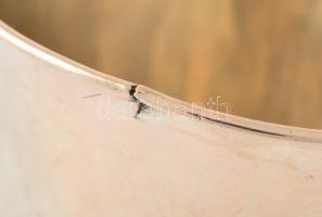 Antik ezüst(Ag) keresztelő pohár, jelzett, horpadással, repedéssel, m: 7 cm, d: 6 cm, nettó: 34 g