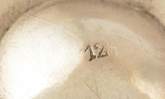 Antik ezüst(Ag) keresztelő pohár, jelzett, horpadással, repedéssel, m: 7 cm, d: 6 cm, nettó: 34 g