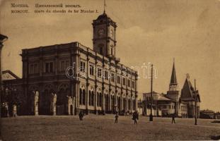 1912 Moscow, Moskau, Moscou; Gare du chemin de fer Nicolas I / railway station