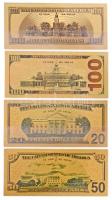 Amerikai Egyesült Államok 1976-2009. 1$-100$ (8x) aranyozott bankjegy replikák T:I
USA 1976-2009. 1...