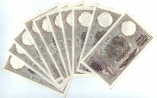 Szerbia / Német megszállás 1941. 100D (10x) közte sorszámkövető párok és hármasok T:I- 
Serbia / Ge...