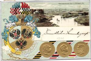 Myslowitz German-Austrian-Russian border Emb. Litho