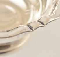 Ezüst(Ag) talpas tálka, jelzett, d: 12 cm, m: 6 cm, nettó: 68,7 g