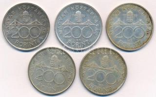 1992. 200Ft Ag "MNB" (2x) + 1993. 200Ft Ag "MNB" + 1994. 200Ft Ag "Deák&quo...