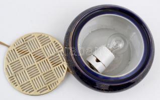 Ilmenau ételmelegítő (lámpa?), jelzett, matricás, kopott, d:18 cm, m: 9 cm