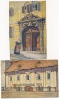 Budapest. Műemlékek Országos Bizottsága kiadása - 12 db régi képeslap / 12 pre-1945 postcards
