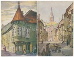 Budapest. Műemlékek Országos Bizottsága kiadása - 12 db régi képeslap / 12 pre-1945 postcards