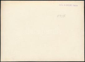 1934 Kinszki Imre (1901-1945) budapesti fotóművész hagyatékából, pecséttel jelzett vintage fotó, a s...