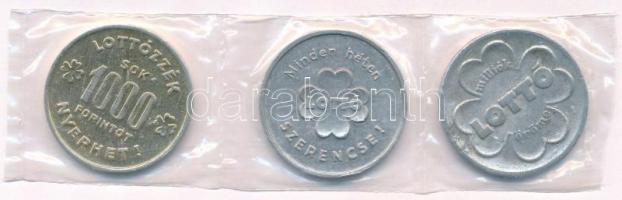 ~1960-1970. 3db klf lottó szerencsepénz T:2